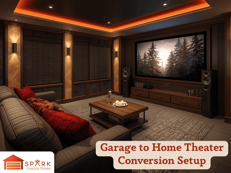 Spark Garage Doors_Garage to Home Theater Conversion Setup